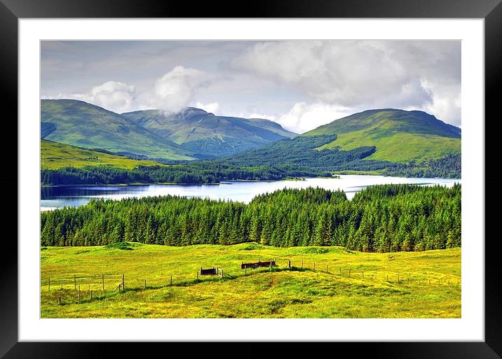 Loch Tulla on the A82 road North .  Framed Mounted Print by Kenny McCormick