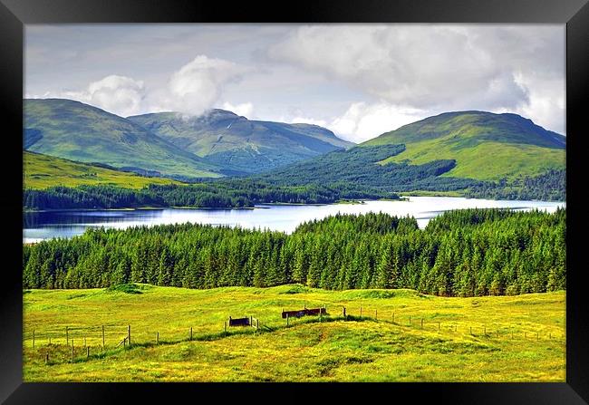  Loch Tulla on the A82 road North .  Framed Print by Kenny McCormick