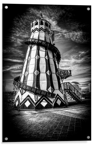 Helter Skelter Mono Acrylic by Steve Purnell