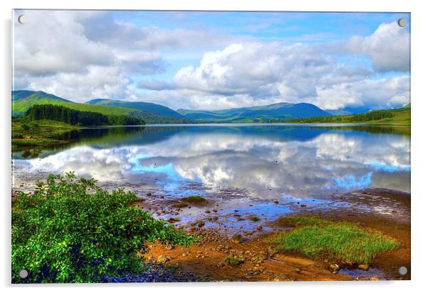  Loch Tulla on the A82 road North .  Acrylic by Kenny McCormick