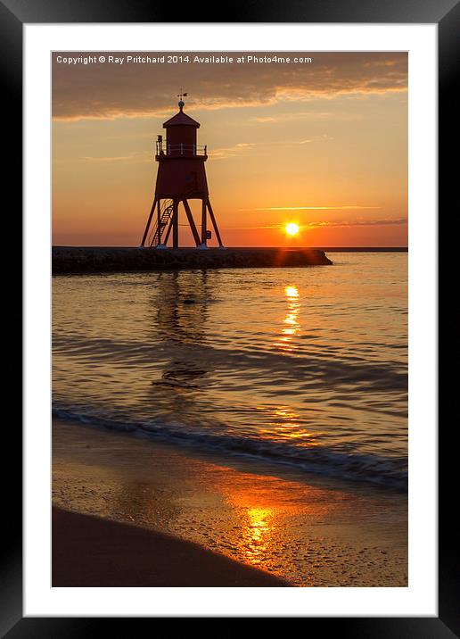  South Shields Sunrise Framed Mounted Print by Ray Pritchard