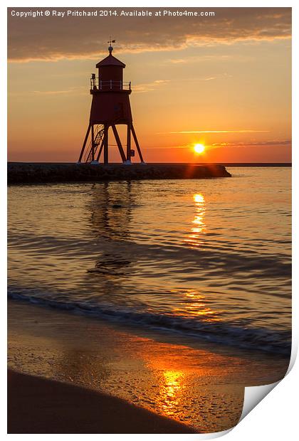  South Shields Sunrise Print by Ray Pritchard