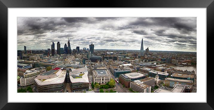 The City of London from St Paul's Framed Mounted Print by Mark Godden