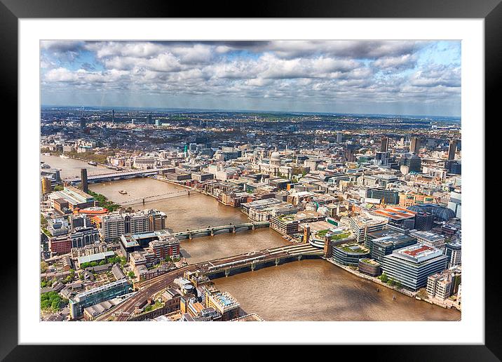  The City of London from The Shard Framed Mounted Print by Mark Godden