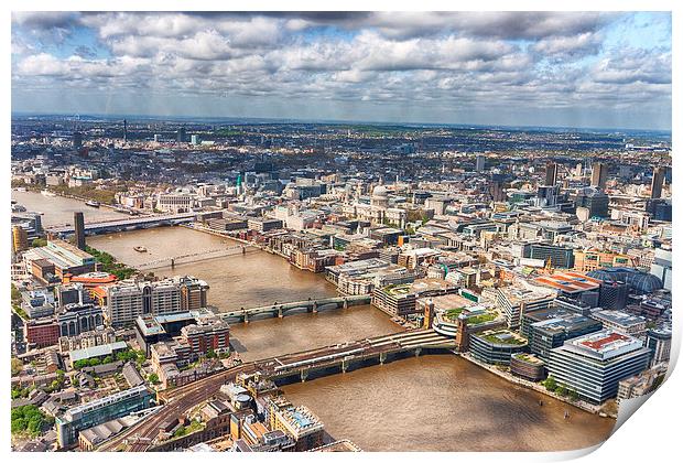  The City of London from The Shard Print by Mark Godden