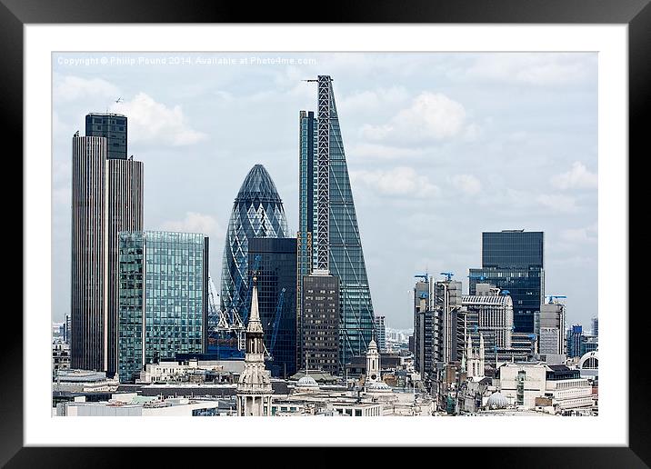  City of London Panorama Framed Mounted Print by Philip Pound