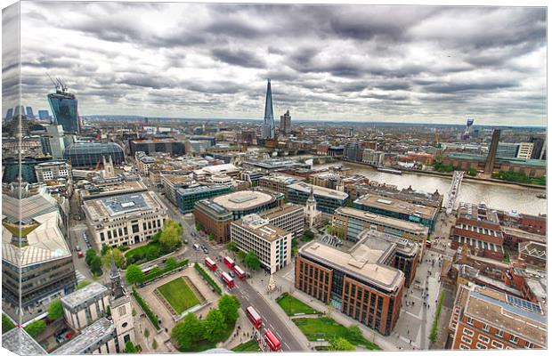  The Shard from St Paul's Dome Canvas Print by Mark Godden