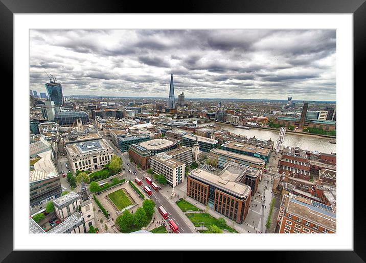 The Shard from St Paul's Dome Framed Mounted Print by Mark Godden