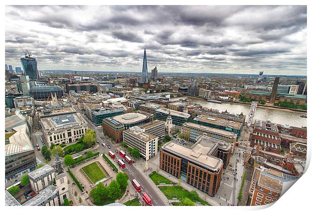  The Shard from St Paul's Dome Print by Mark Godden