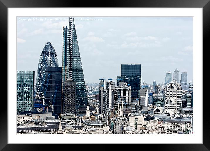  The Two Cities of London Framed Mounted Print by Philip Pound