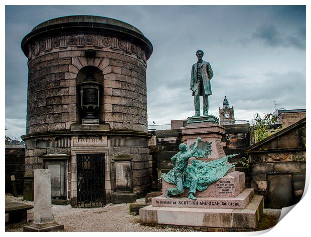 David Hume Tomb in Edinburgh Print by Stephen Maher