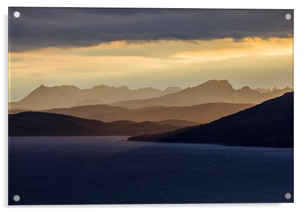 Isle of Skye Sunset Acrylic by Derek Beattie