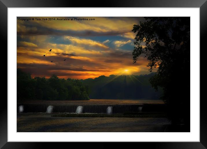 August Sunset On The Dam  Framed Mounted Print by Tom York