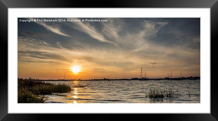  Harbour Sunset Framed Mounted Print by Phil Wareham
