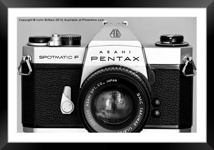  Pentax Spotmatic F 35mm SLR Framed Mounted Print by Colin Brittain