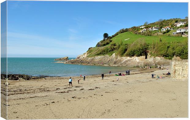 Combe Martin Beach  Canvas Print by graham young