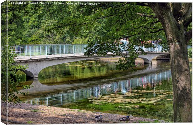  The Blue bridge, St James Park London Canvas Print by Thanet Photos