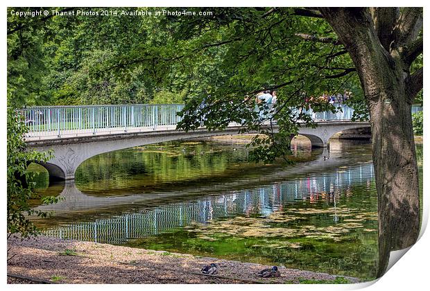  The Blue bridge, St James Park London Print by Thanet Photos