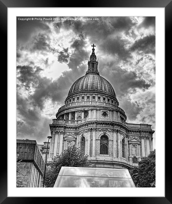  St Pauls Cathedral  Framed Mounted Print by Philip Pound