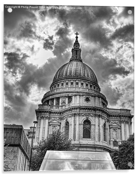  St Pauls Cathedral  Acrylic by Philip Pound