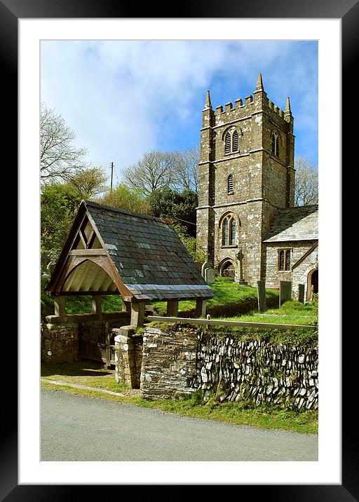 St Brendans Church, Brendon, North Devon  Framed Mounted Print by graham young