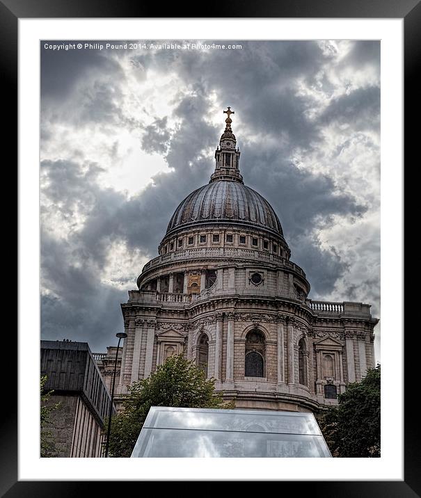  St Pauls Cathedral Framed Mounted Print by Philip Pound