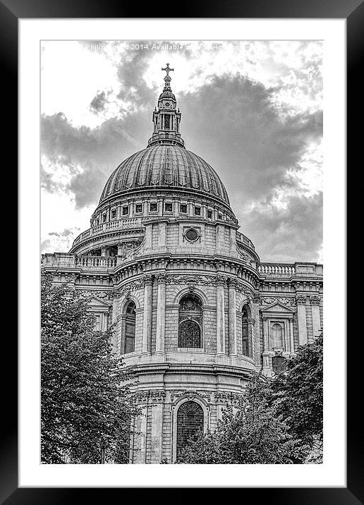  St Pauls Cathedral, London Framed Mounted Print by Philip Pound