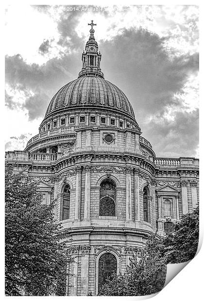  St Pauls Cathedral, London Print by Philip Pound