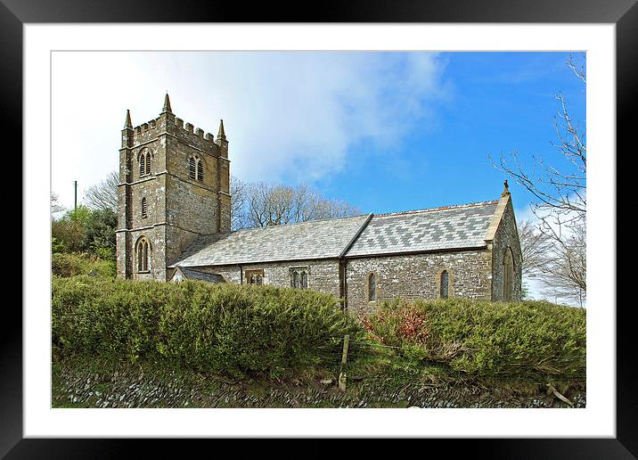 St Brendans Church, Brendon  Framed Mounted Print by graham young
