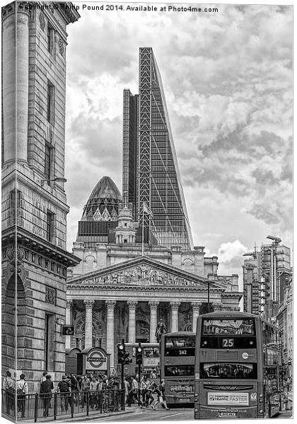  The Rush Hour in the City of London Canvas Print by Philip Pound