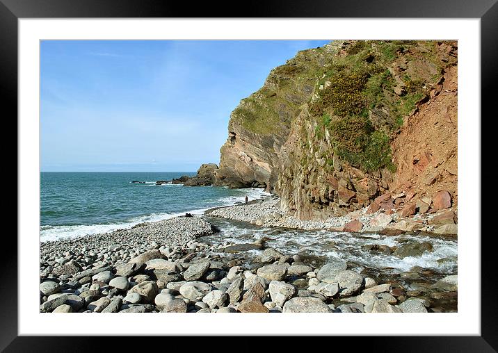 Heddons Mouth  Framed Mounted Print by graham young