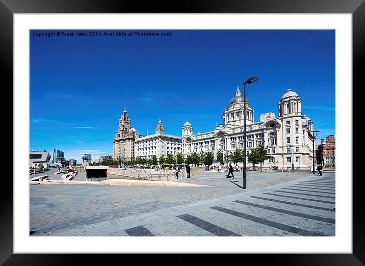 Liverpool's Three Graces Framed Mounted Print by Frank Irwin