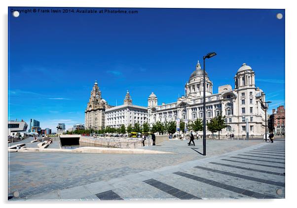 Liverpool's Three Graces Acrylic by Frank Irwin