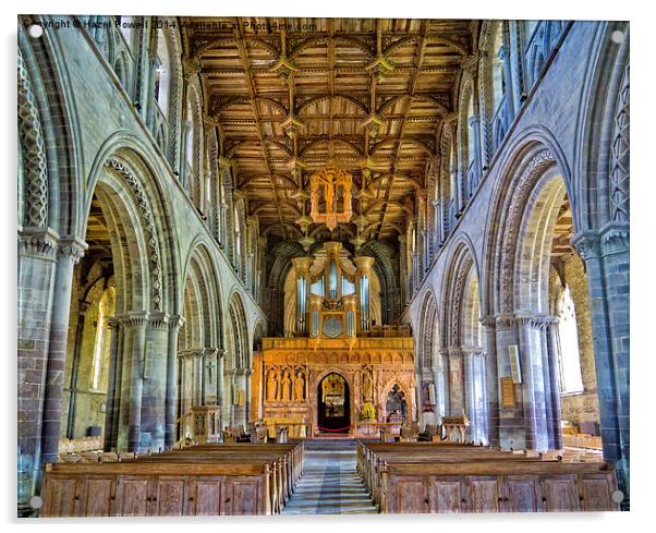  Inside St Davids Cathedral Acrylic by Hazel Powell