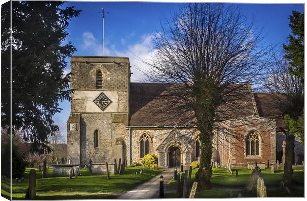 St Mary, Kintbury, Berkshire, England, UK Canvas Print by Mark Llewellyn