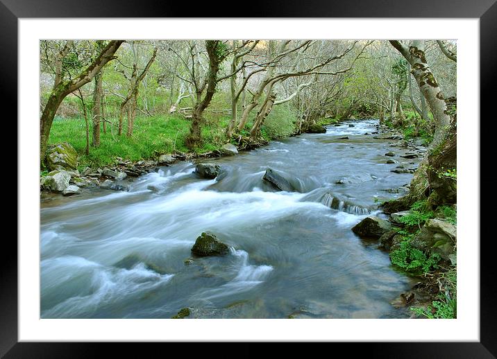 The River Heddon  Framed Mounted Print by graham young