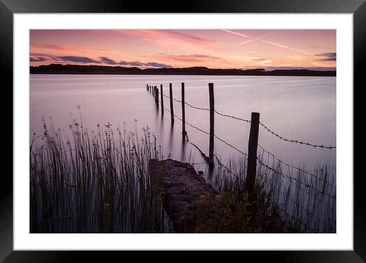  Kenfig Pool posts Framed Mounted Print by Leighton Collins