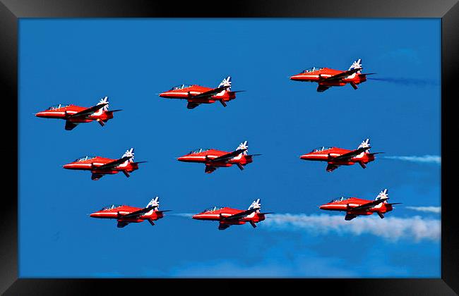  red arrows Framed Print by eric carpenter