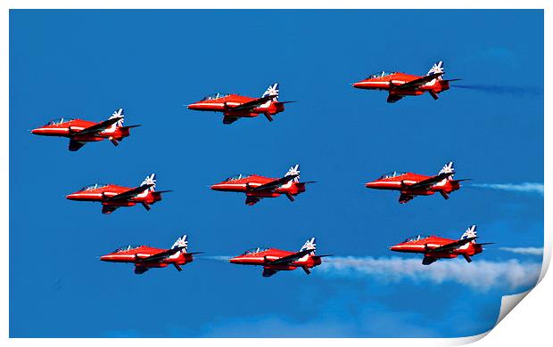  red arrows Print by eric carpenter