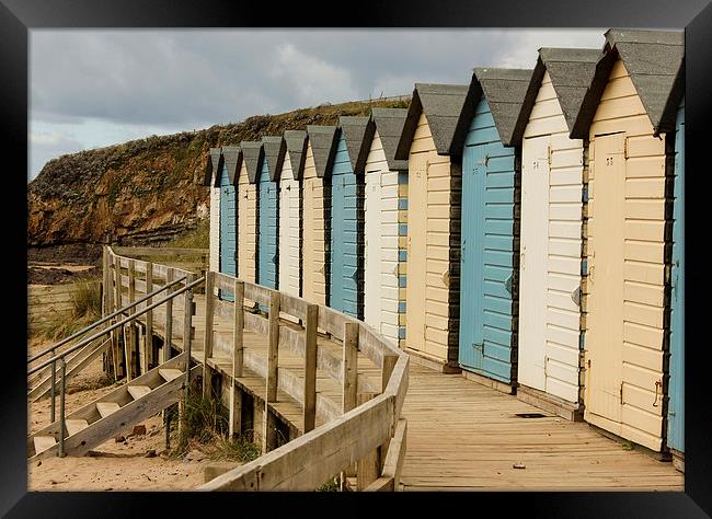 Beach huts in Bude, Cornwall Framed Print by Matthew Silver