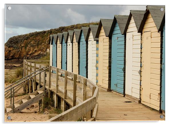  Beach huts in Bude, Cornwall Acrylic by Matthew Silver