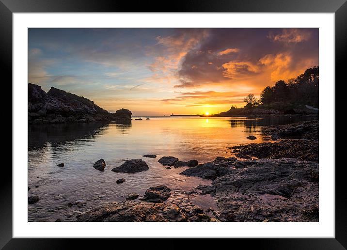 Churston Cove Sunrise Framed Mounted Print by John Fowler