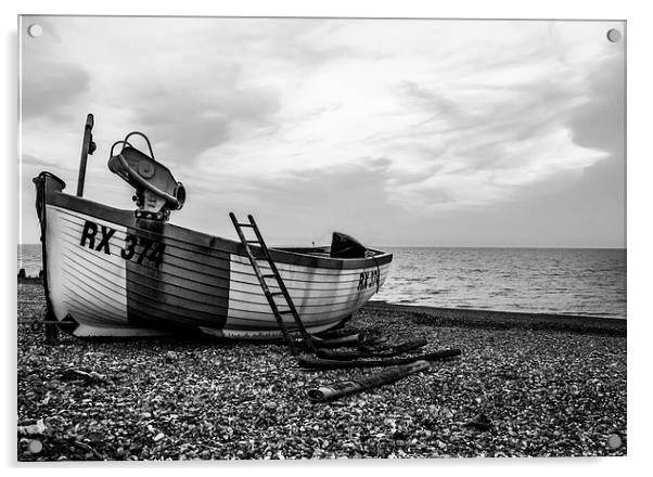  Fishing boat on Eastbourne Beach, East Sussex Acrylic by Matthew Silver