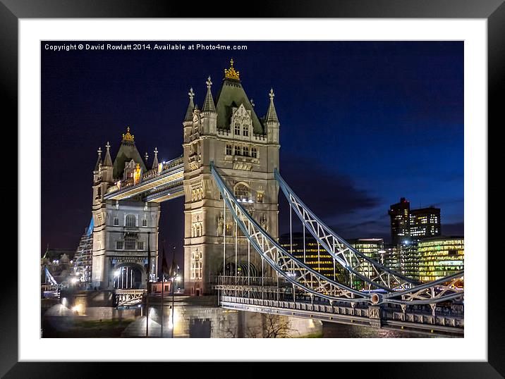  Tower Bridge Framed Mounted Print by Dave Rowlatt