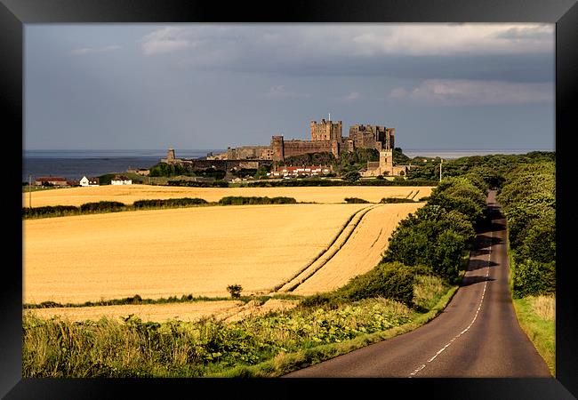  Bamburgh Castle Fields of Gold Framed Print by Northeast Images