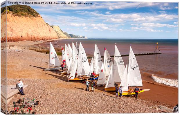 Sidmouth Sailing  Canvas Print by Dave Rowlatt