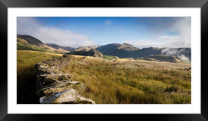 The Summer Fells of Coniston Framed Mounted Print by Simon Wrigglesworth