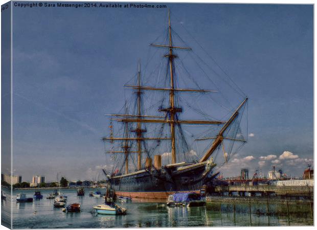  HMS Warrior Canvas Print by Sara Messenger