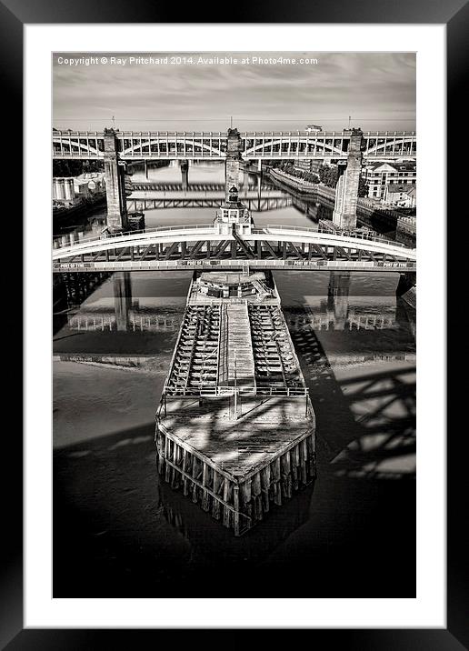 Swing Bridge Framed Mounted Print by Ray Pritchard