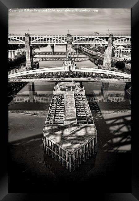 Swing Bridge Framed Print by Ray Pritchard